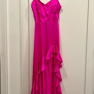 Amanda Uprichard - Amalia Silk Hi-Lo Ruffle Gown